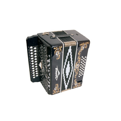 S5XL-A-BLACK Гармонь "Чайка 314" 25х25-III-2, черная, Шуйская гармонь