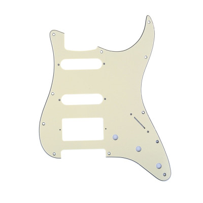 MX1382CM Пикгард для гитары Fender Stratocaster HSS, 3 слоя, кремовая, Musiclily