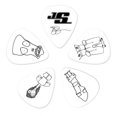 1CWH4-10JS Joe Satriani Медиаторы, белые, 10шт, средние, Planet Waves