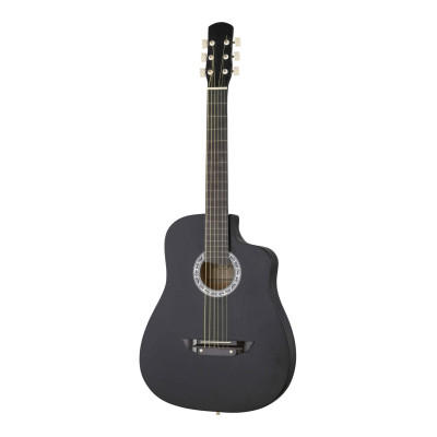 ACD-41A-79-BK Акустическая гитара, с вырезом, черная, АККОРД