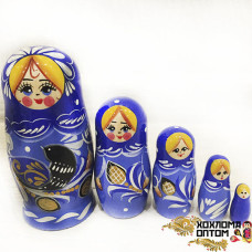 LHM10184 Матрешка "Жар птичка малая" 5 кукольная, Хохлома