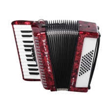 Perle-II-48/26-RD Perle Аккордеон 26/48/II/3, красный, с ремнями и чехлом, Weltmeister Perle-II-48/26-RD Perle Аккордеон 26/48/II/3, красный, с ремнями и чехлом, Weltmeister