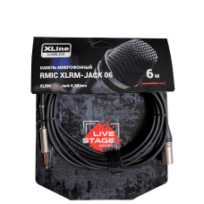 XLINE Cables RMIC XLRM-JACK 06 Кабель микрофонный  XLR 3 pin male - JACK 6.3 mono длина 6м
