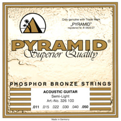 326100 Phosphor Bronze Комплект струн для акустической гитары, 11-50, Pyramid