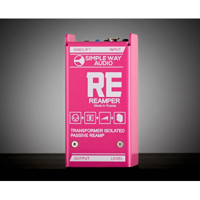 RE-PK Reamper Дибокс, преобразователь сигнала для гитары, пассивный, розовый, Simpleway Audio