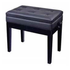 HY-DX16-GLOSS-BLACK Банкетка, черный/черный, искусственная кожа, Rin