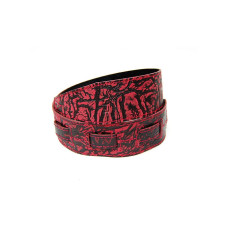 FL8013LT Leather Tigina Ремень для гитары, кожаный, маджента, Fidel