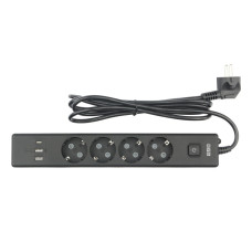 PC-7B-2M PowerCube Удлинитель, 4 розетки, 3 USB-порта, Электрическая мануфактура