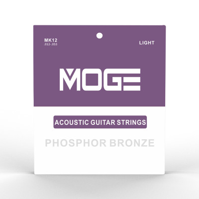 MK12 Комплект струн для акустической гитары, фосфорная бронза, 12-53, Moge