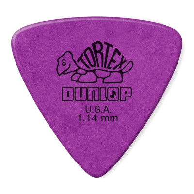 431P1.14 Tortex Triangle Медиаторы 6шт, толщина 1,14мм, треугольные, Dunlop
