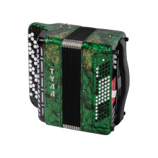 BN-41-GR Баян ученический двухголосный "Тула" 46х80-II, зеленый, Тульская гармонь