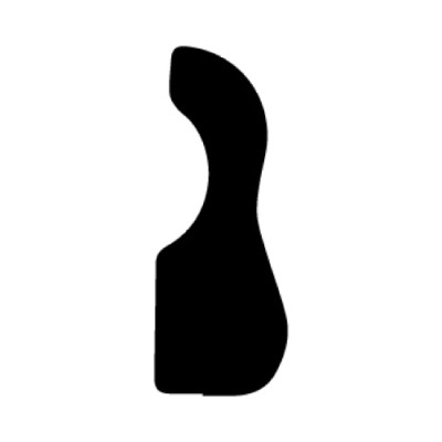 376A-LG-BLK Защитная накладка для акустической гитары, большая, черная, D'Andrea