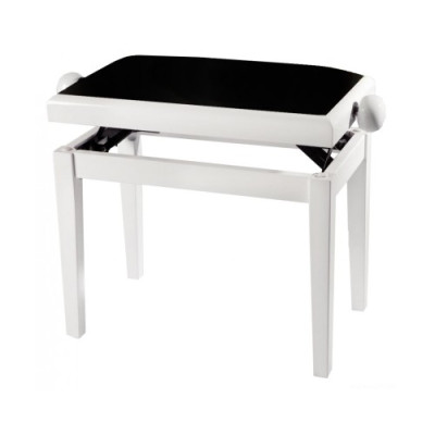 GEWA Deluxe White High Gloss Black Cover банкетка фортепианная