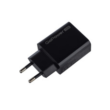 00-00030975 Сетевое зарядное устройство GPQC08, 1USB+1Type-C, 20Вт QC3.0, черный, GoPower