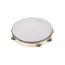 TH10-8C Тамбурин с 8 бубенцами и прозрачной мембраной, 10 дюймов Fleet