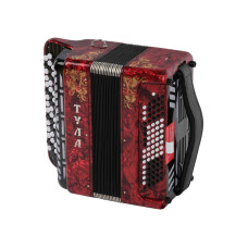 BN-41-RD Баян ученический двухголосный "Тула" 46х80-II, красный, Тульская гармонь