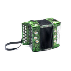 GN-7-GR Гармонь "Сказка", 23х12-I, зеленая, Тульская Гармонь