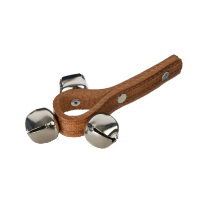 FLT-G11-3A Колокольчики (шарики) на кожаной ручке (3 колокольчика), Fleet