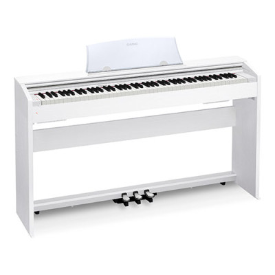 PX-770WE Privia Цифровое пианино со стойкой и педалями, белое, Casio