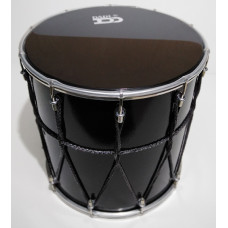 BK-12Glv Барабан кавказский 12" с веревкой, 31х30,3 см, цвет — чёрный глянцевый, Мастерская Бехтерев