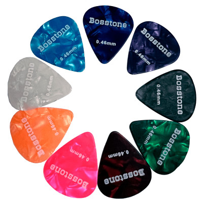 Bosstone GP-A0.46 Медиатор, упаковка 100 шт, материал целлулоид, толщина 0.46 (тонкий)