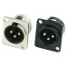 Hot Wire XLR(m) Black разъем гнездовой микрофонный (папа) с замком черный