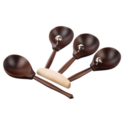 MS-T2-LZ-07 Ложки веерные с бубенцами, тонировка, Мастерская Сереброва