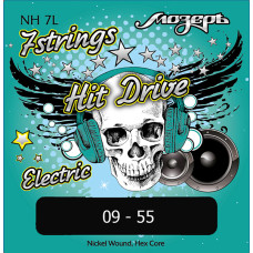 NH-7L Hit Drive Комплект струн для 7-струнной электрогитары, Light, 9-55, никель, Мозеръ NH-7L Hit Drive Комплект струн для 7-струнной электрогитары, Light, 9-55, никель, Мозеръ