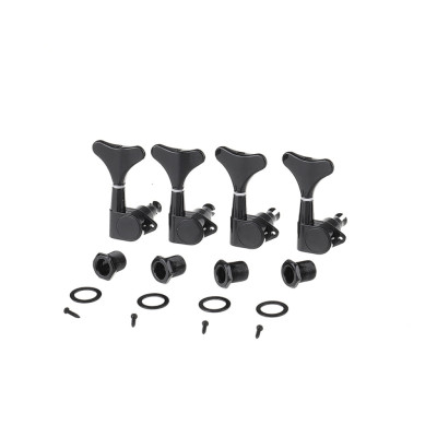 M179-4 Колки для бас-гитары, 4л, черные, Musiclily