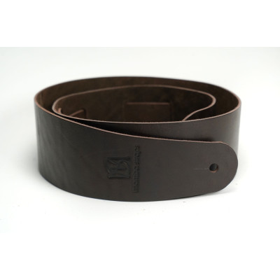 MB6061-113 Ремень для гитары, кожаный, горький шоколад, Mamba straps