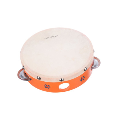 TH6-4B Тамбурин с кожей с 4 бубенцами Fleet
