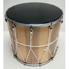 BK-13Msv Барабан кавказский 13" с верёвкой, 31х33см, светлый мрамор, Мастерская Бехтеревых