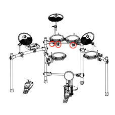 09001-22010-00010 DM-210 Малое крепление для томов 1/2 и тарелки крэш