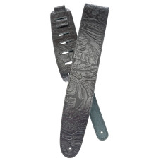 25LE00 Embossed Кожаный ремень для гитары, черный, Planet Waves