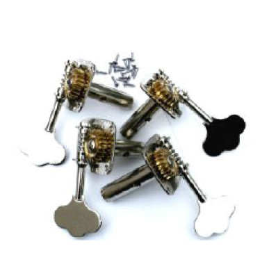 BXZ-10 Комплект колковой механики для контрабаса 3/4, посеребренный, Mirra