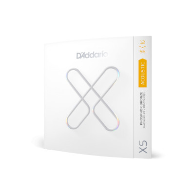 XSAPB1256 XS Комплект струн для акустической гитары, фосфорная бронза, 12-56, D'Addario