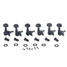 MX1368BK-6 Колки для гитары, 6л, локовые, черные, Musiclily