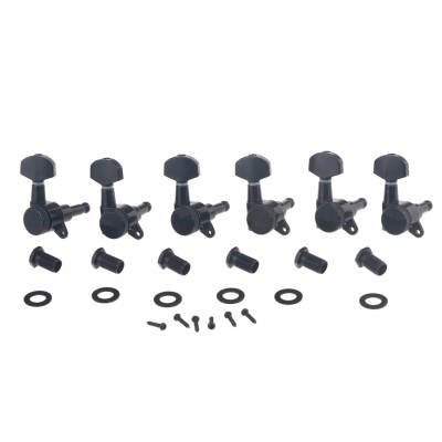 MX1368BK-6 Колки для гитары, 6л, локовые, черные, Musiclily