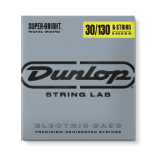 DBSBN30130 Super Bright Комплект струн для 6-струнной бас-гитары, никел., Medium, 30-130, Dunlop