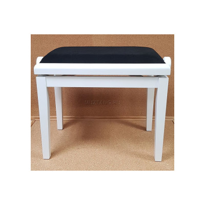 Банкетка для пианино Аккорд, белая глянцевая