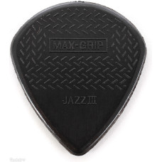 471R3S Max-Grip Nylon Jazz III Медиаторы 24шт, толщина 1,38мм, черные, Dunlop 
