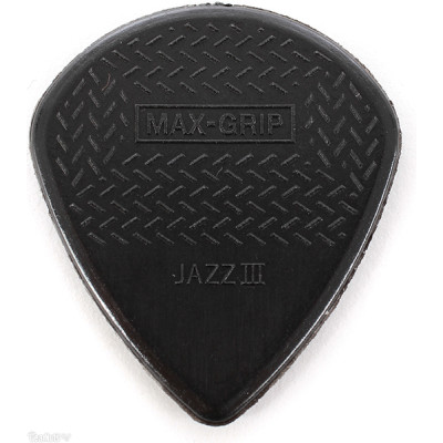 471R3S Max-Grip Nylon Jazz III Медиаторы 24шт, толщина 1,38мм, черные, Dunlop