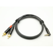 G58-3,5R-2RCA-0100-0 Кабель 3,5R-2 RCA угловой, 1м, ZZcable
