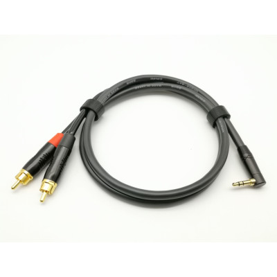 G58-3,5R-2RCA-0100-0 Кабель 3,5R-2 RCA угловой, 1м, ZZcable