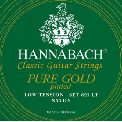 825LT Green PURE GOLD Комплект струн для классической гитары нейлон/позолоченные Hannabach