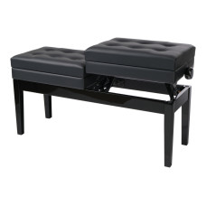 HY-PJ026 Банкетка двойная, черный глянец, искусственная кожа, Rin HY-PJ026 Банкетка двойная, черный глянец, искусственная кожа, Rin