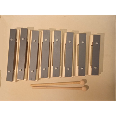 SGBA8 Металлофон разборный (глокеншпиль) альт 8 нот, 2 палочки, Sinkopa