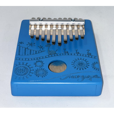 KMKr-2-BL-NEW Escudo Калимба, резонаторная, 10 язычков, трапеция, синяя, Мозеръ