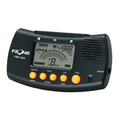 FZONE FMT-60A Тюнер хроматик, Метроном, черный, опт 50 шт