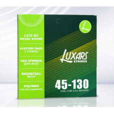 LX10-B5 Комплект струн для 5-струнной бас-гитары, никелированные, 45-130, Luxars